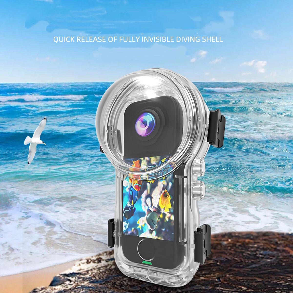 Invisible Dive Case For Insta3 - Fishing Boat Cover ulasan dan harga